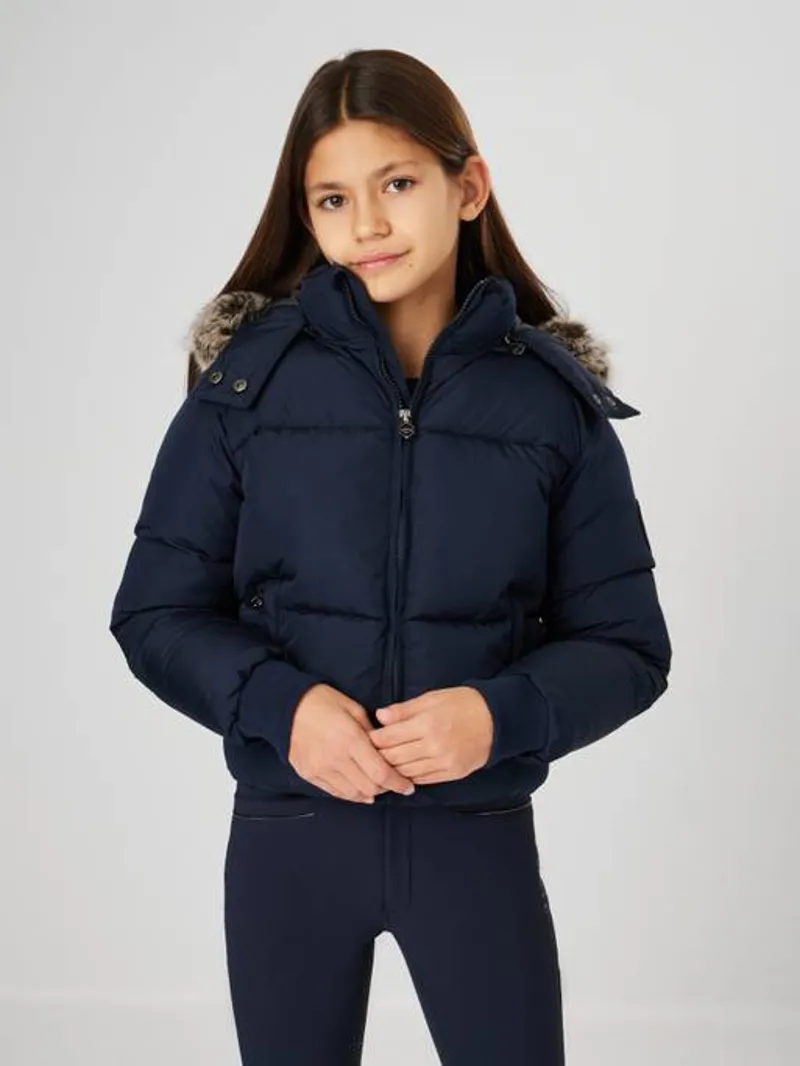 LeMieux Young Rider Gia Puffer Jacket in Navy-3